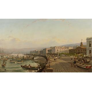 Thomas Jacques Somerscales - View Of The Port And Bay Of Valparaíso, Chile