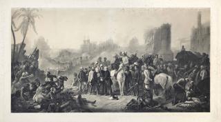 Thomas Jones Barker - The Relief Of Lucknow & The Truimphant Meeting Of The Havelock, Outram, & Sir Oolin Campbell, November 1857; And The Allied Generals With The Officers With Their Respective Staffs Before Sebastopol