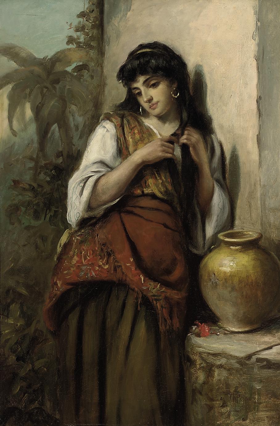 Thomas Kent Pelham - A little maid of Alicante