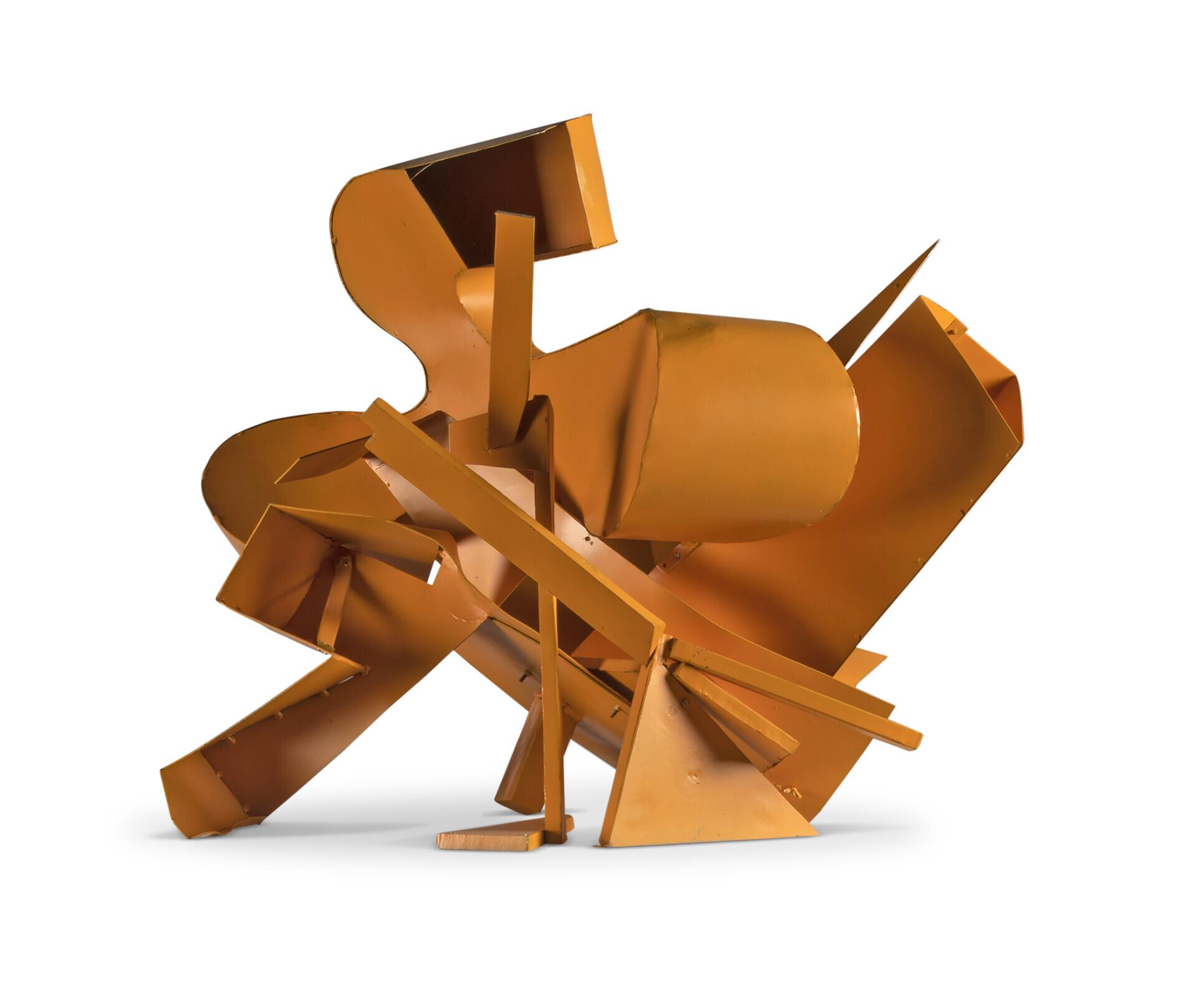 Thomas Kiesewetter - Konstruktion mit orangener Figur (Construction with Orange Figure)