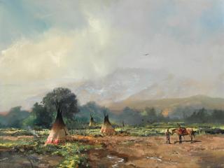 Thomas Kinkade - Indian Encampment
