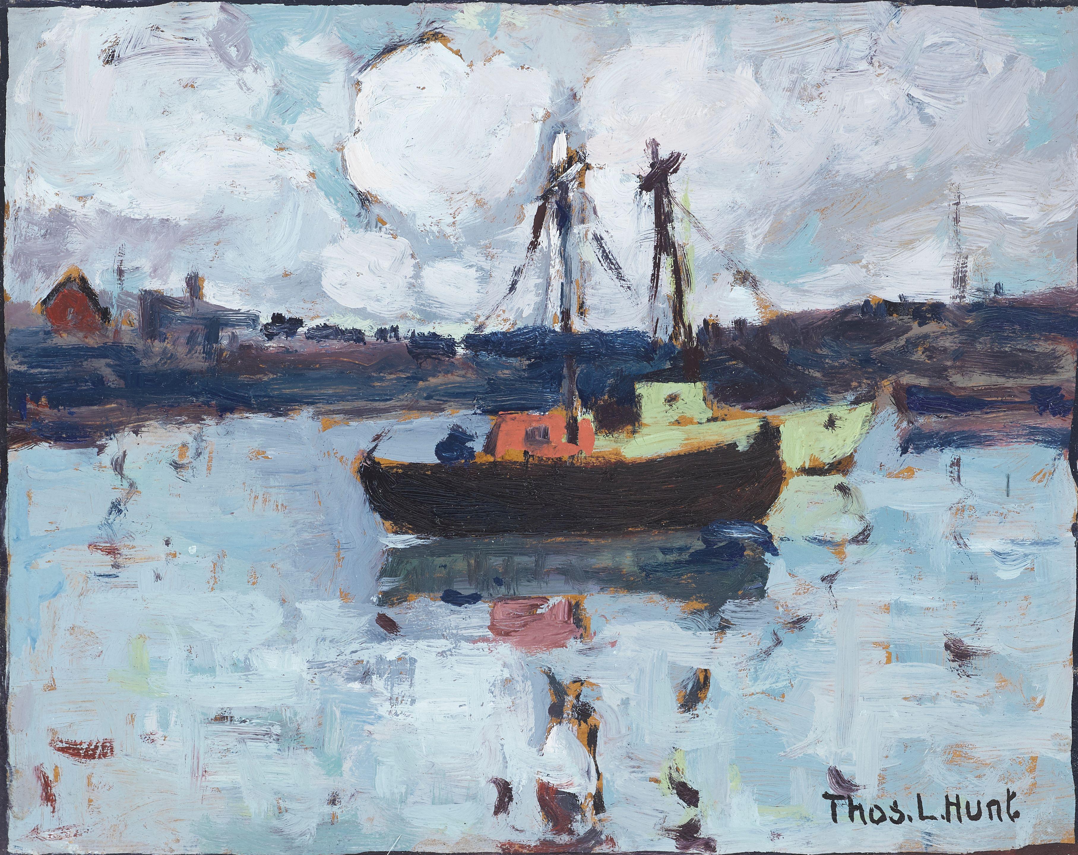 Thomas Lorraine Hunt - Harbor Scenes (a group of 3)