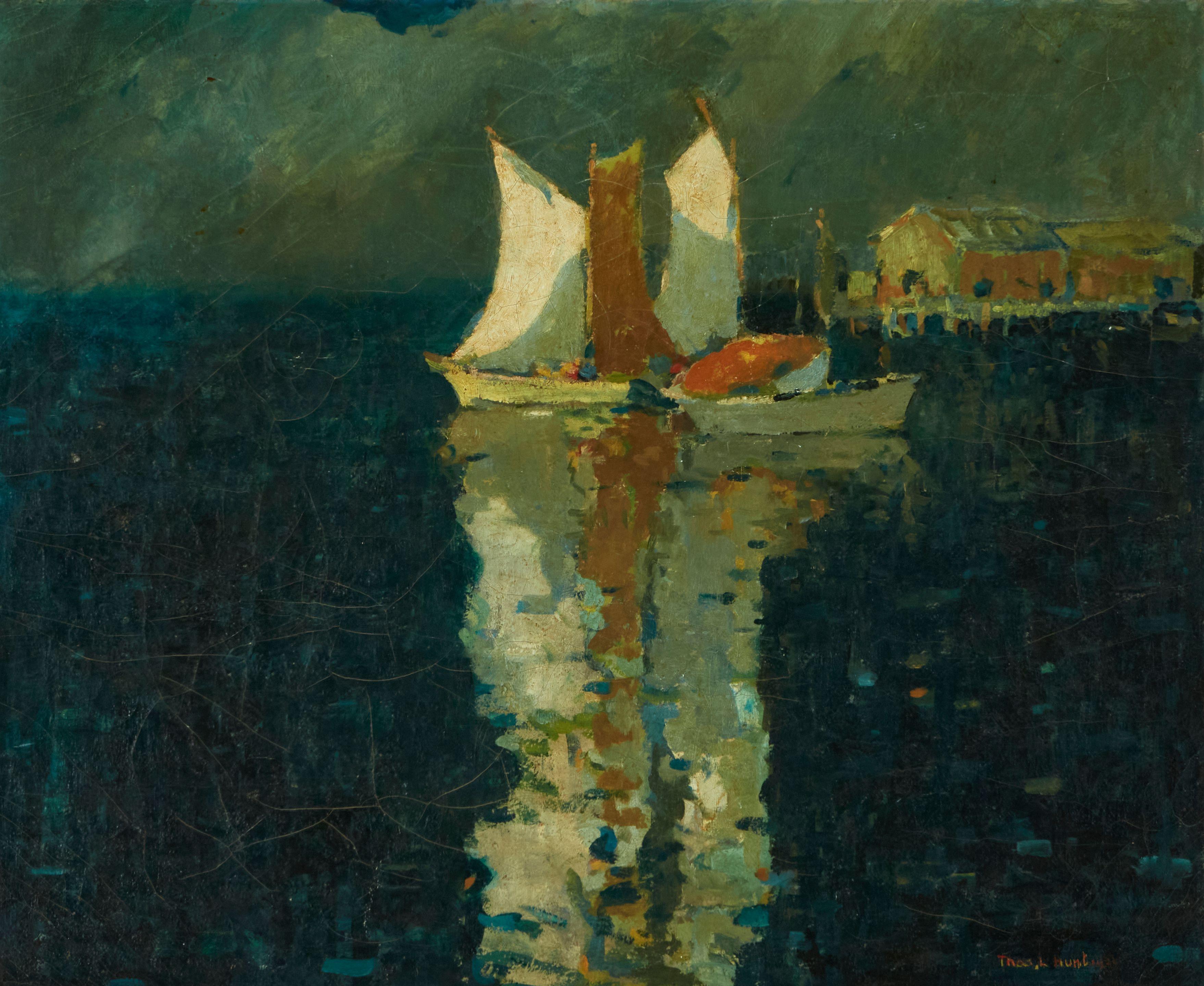 Thomas Lorraine Hunt - Three Sails Reflected