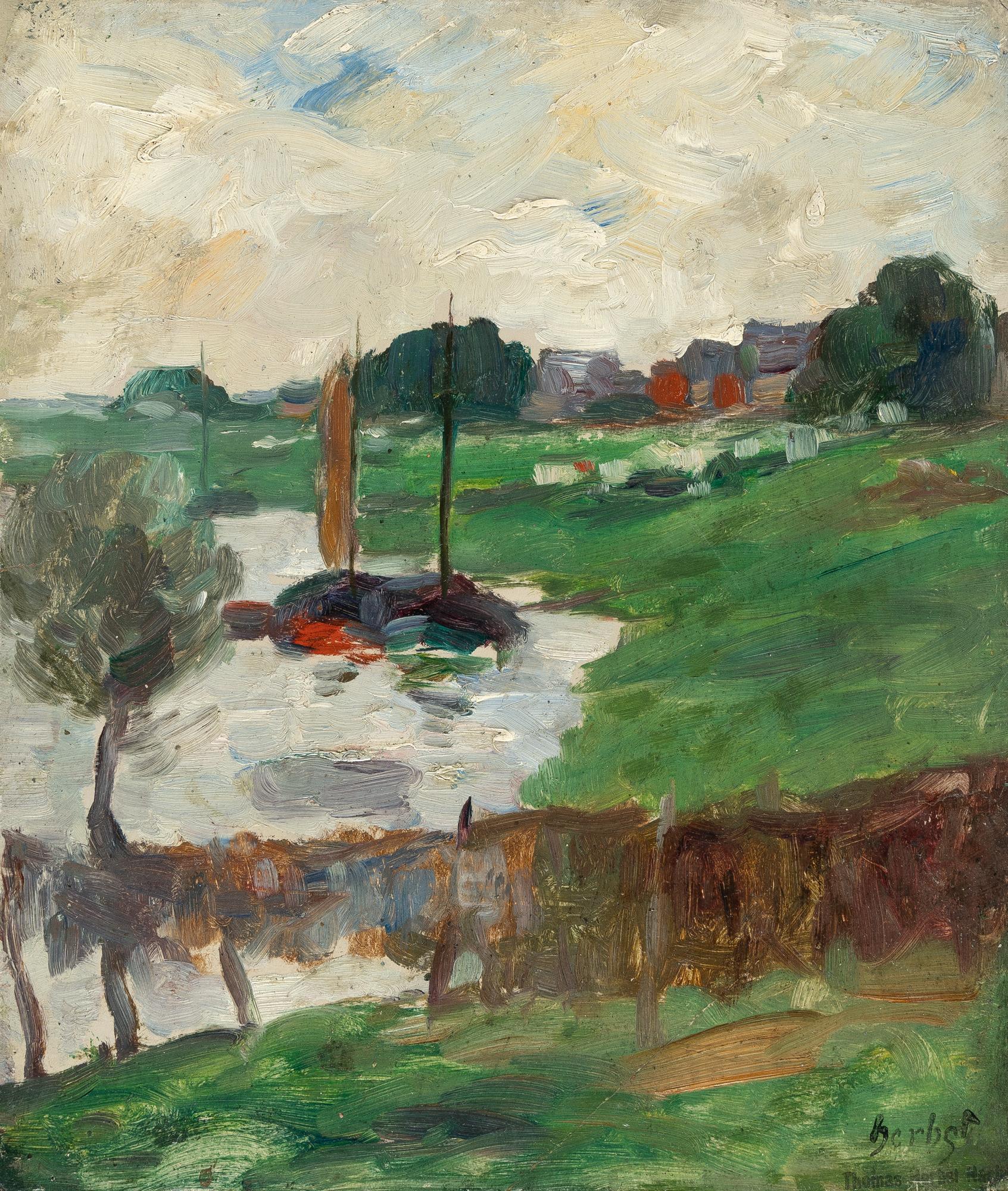 Thomas Ludwig Herbst - Küstenszene mit Booten