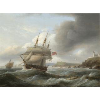 Thomas Luny - A Frigate Of The Royal Navy Leaving Cork Harbour