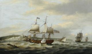 Thomas Luny - A Merchant Ship Signaling For A Pilot Off The Cliffs Of Dover 