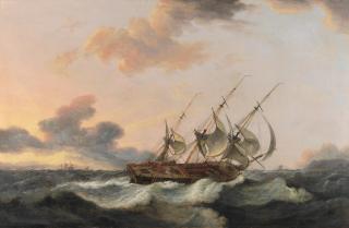 Thomas Luny - East Indiaman running before a gale off the Lizard