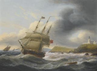 Thomas Luny - Portsmouth From Spithead; The Entrance To Cork Harbour