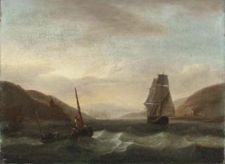 Thomas Luny - Running home before the gale; and Running up the estuary