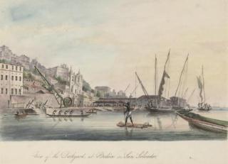 Thomas Lyde Hornbrook - View of the Dockyard, at Bahia or San Salvador.