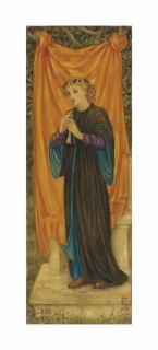 Thomas Matthews Rooke, R.W.S. - A young girl playing a flageolet