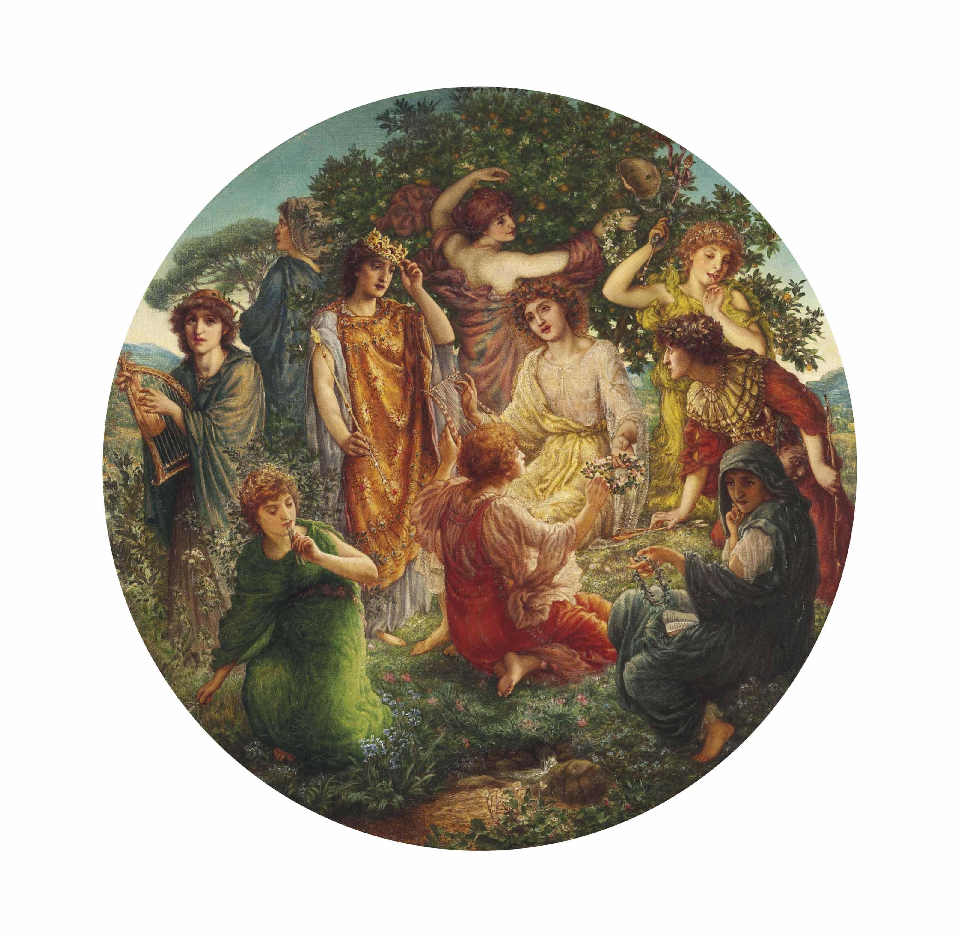 Thomas Matthews Rooke, R.W.S. - Apollo And The Muses