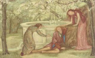 Thomas Matthews Rooke, R.W.S. - As It Was Done Unto Him Who Here Lies Sleeping/So Let It Be Done Unto The Man Born To Be King of Your Heart\'