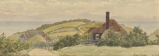 Thomas Matthews Rooke, R.W.S. - Cottage on headland near Hastings, early morning