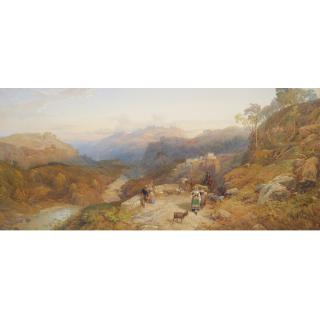 Thomas Miles Richardson Ii - Environs Of Girghenti From The Banks Of The River Drago