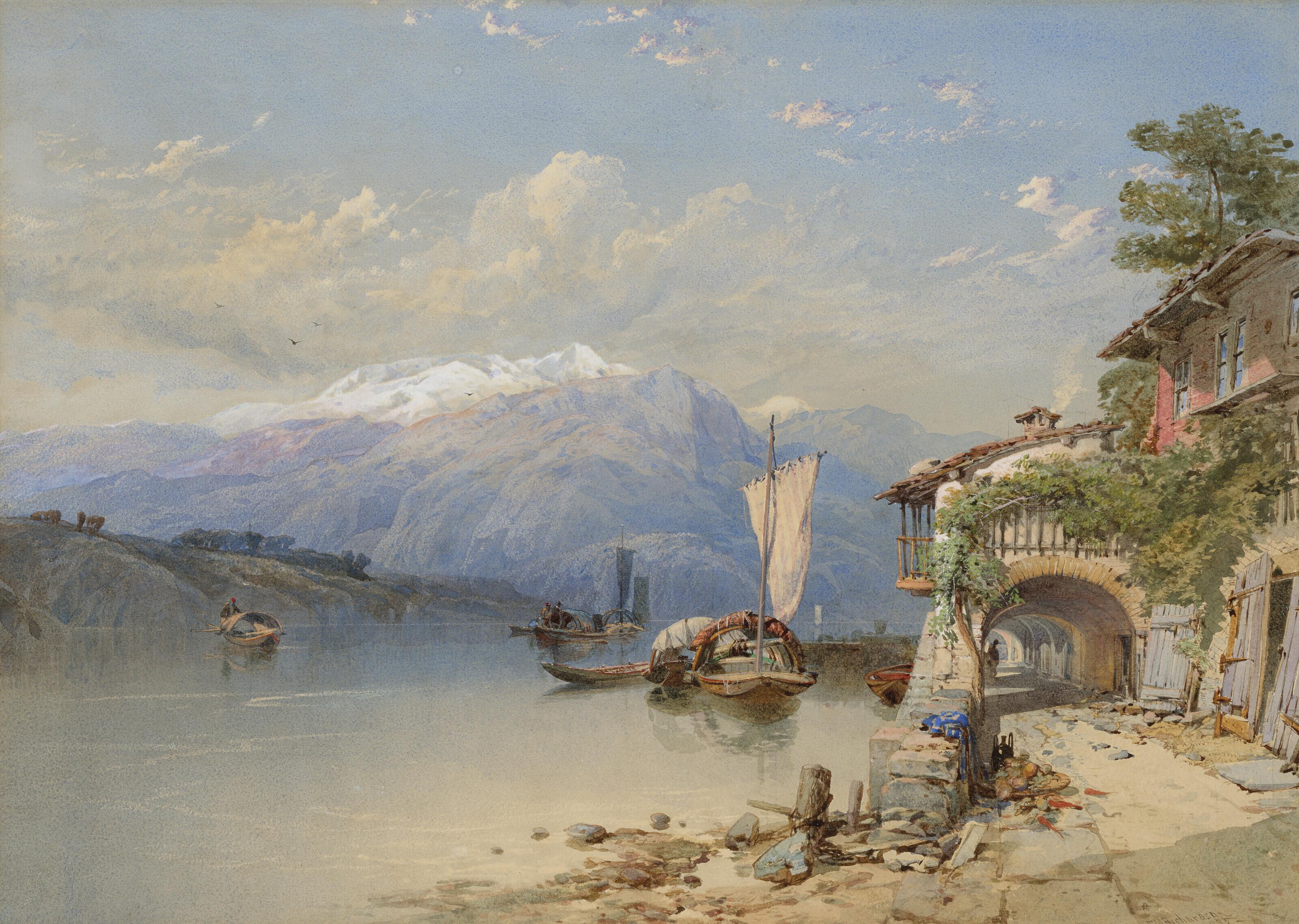 Thomas Miles Richardson, Jun., R.W.S. - Bellagio, Lake Como