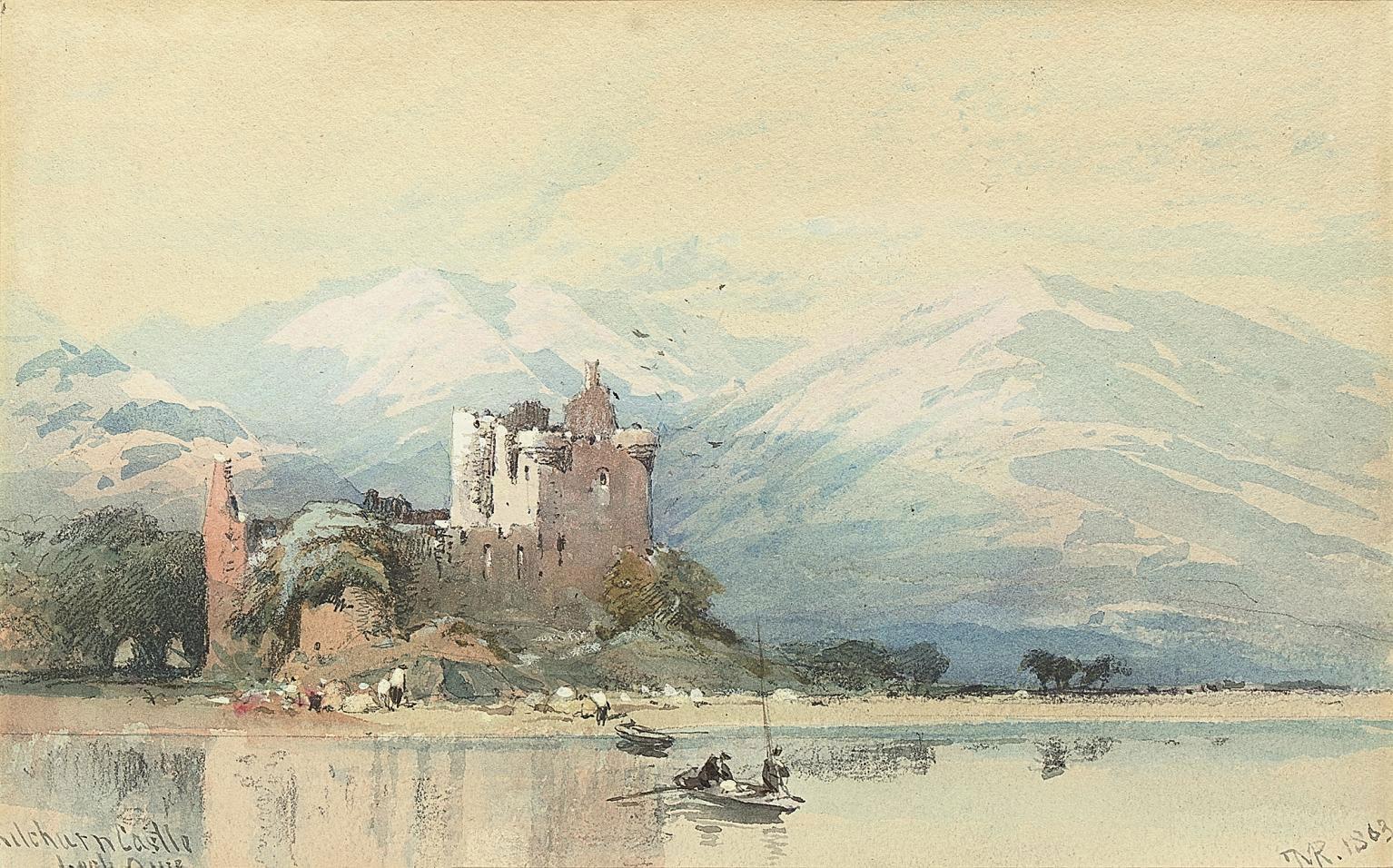 Thomas Miles Richardson, Jun., R.W.S. - Kilchurn Castle, Loch Awe, West Scotland