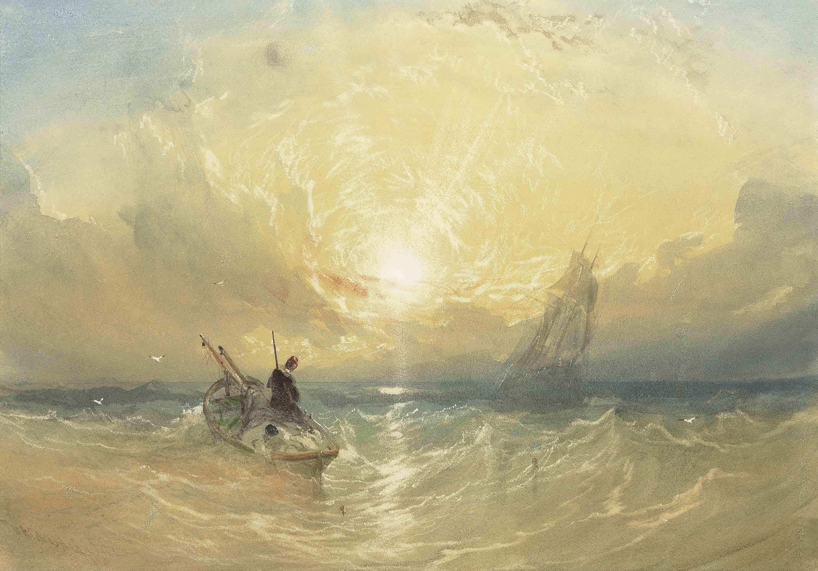 Thomas Miles Richardson, Jun., R.W.S. - Sunset off the coast