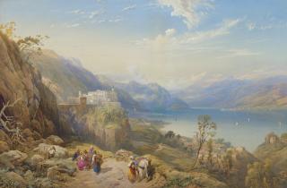 Thomas Miles Richardson, Jun., R.W.S. - The Convent of Madonna del Sasso, Lago Magiore, Italy