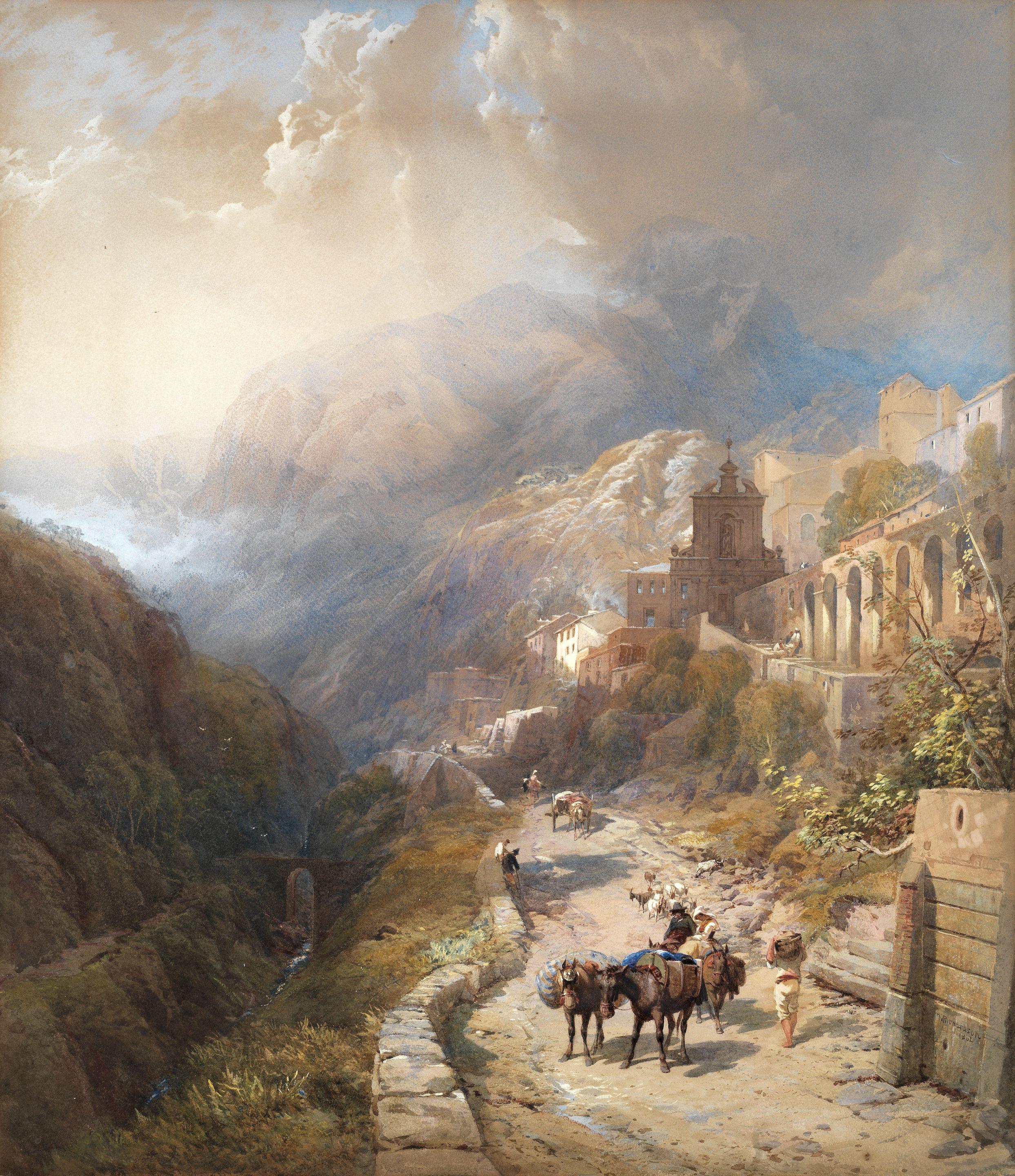 Thomas Miles Richardson, R.W.S. - \'Convent La Santa Trinta, Naples\'