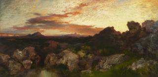 Thomas Moran - A Glowing Evening, New Mexico