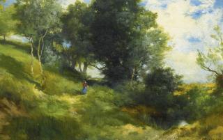 Thomas Moran - A Path Through The Woods