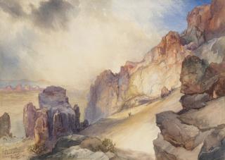 Thomas Moran - A Sand Storm, Acoma, New Mexico