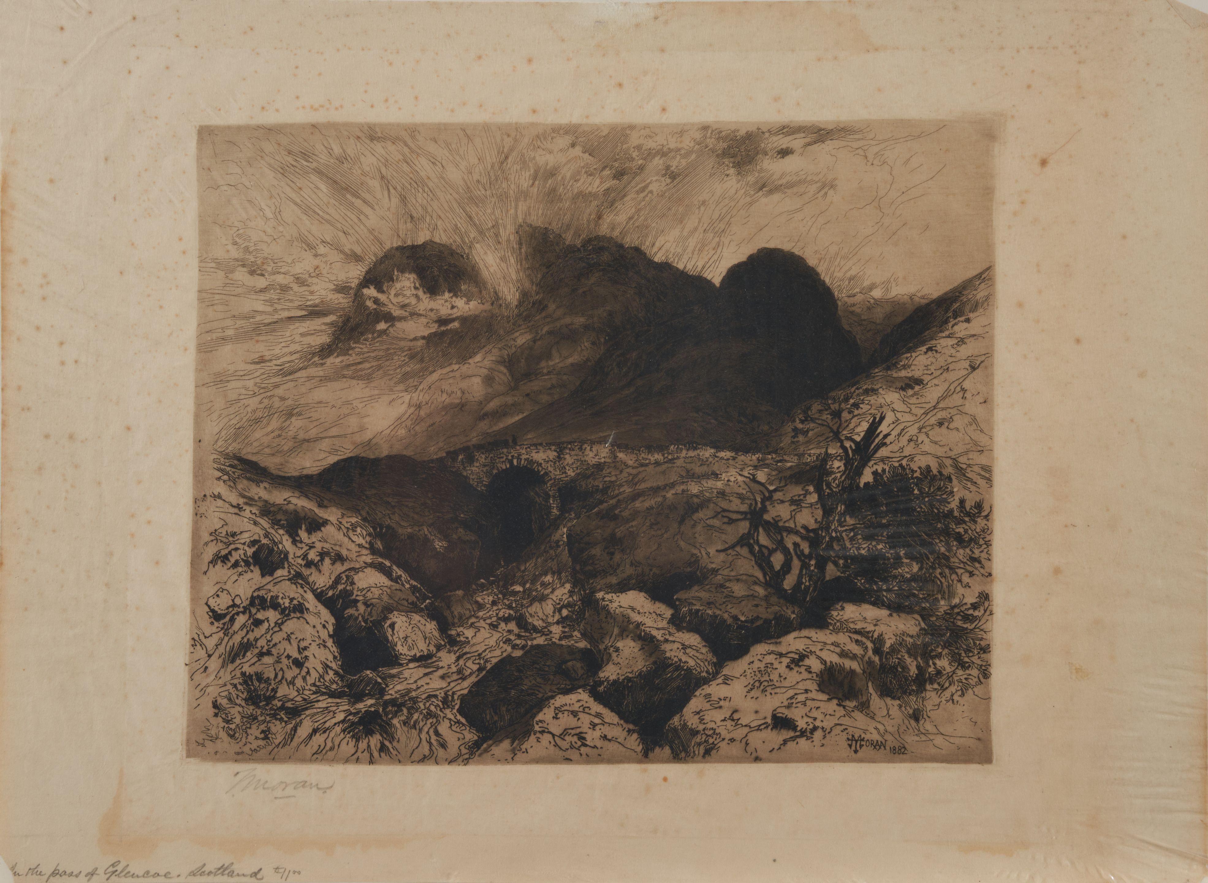 Thomas Moran - Bridge in the Pass of Glencoe, Scotland