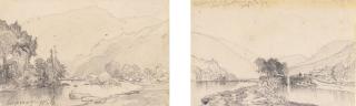 Thomas Moran - Conemaugh Valley, Pennsylvania:  A Pair Of Pencil Studies