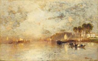 Thomas Moran - On the St. John\'s River, Florida