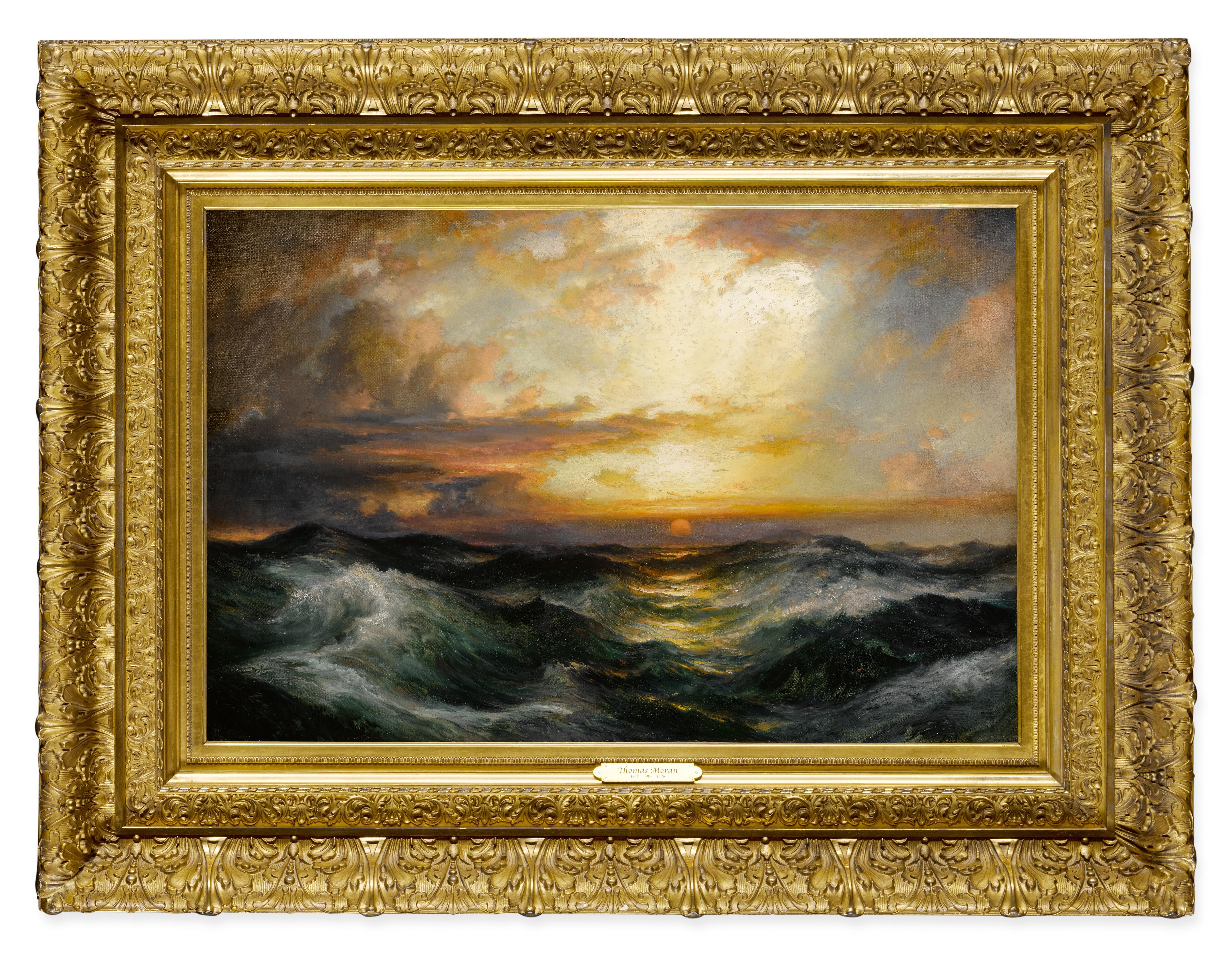 Thomas Moran - Setting Sun at Sea