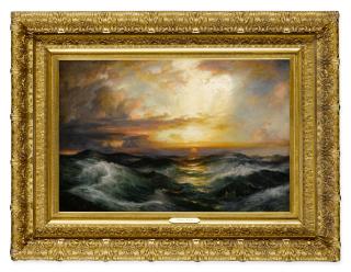 Thomas Moran - Setting Sun at Sea