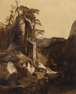 Thomas Moran - Solitude 21 3/4 x 17 3/4 in. framed 32 x 28 in.