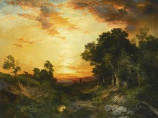 Thomas Moran - Sunset, Amagansett