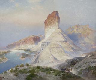 Thomas Moran - The Castle Rock, Green River, Wyoming (Indian Summer. Green River. Wyoming)