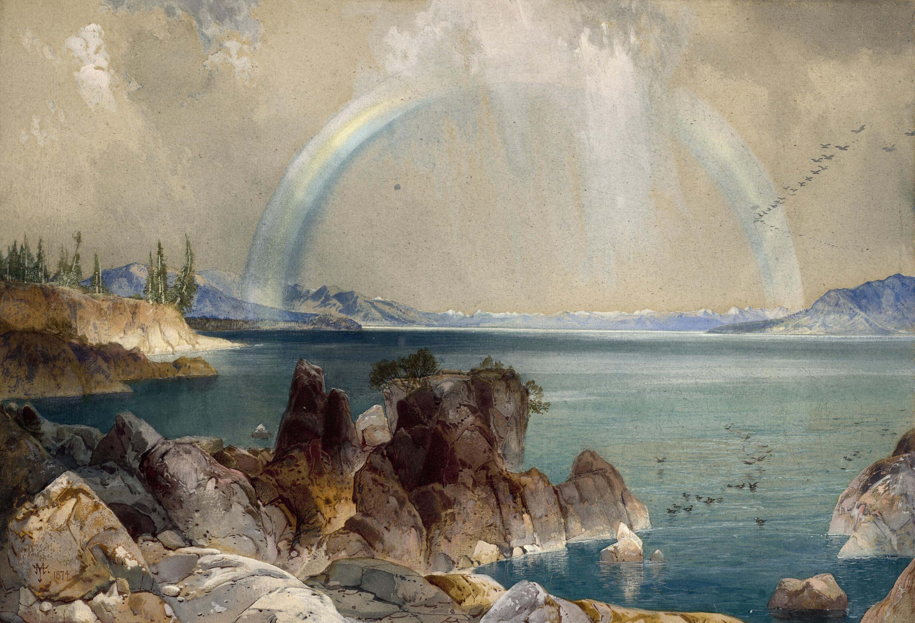 Thomas Moran - The Southern Arm of the Yellowstone Lake, Yellowstone National Park, Wyoming Territory