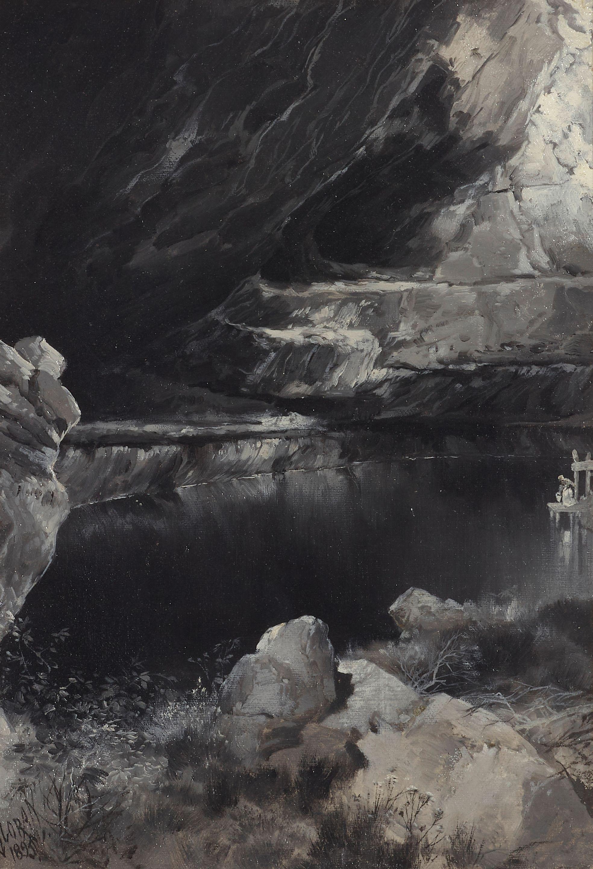 Thomas Moran - Water Caves at Kanab, Southern Utah 15 3/4 x 11 in. framed 21 x 15 in.