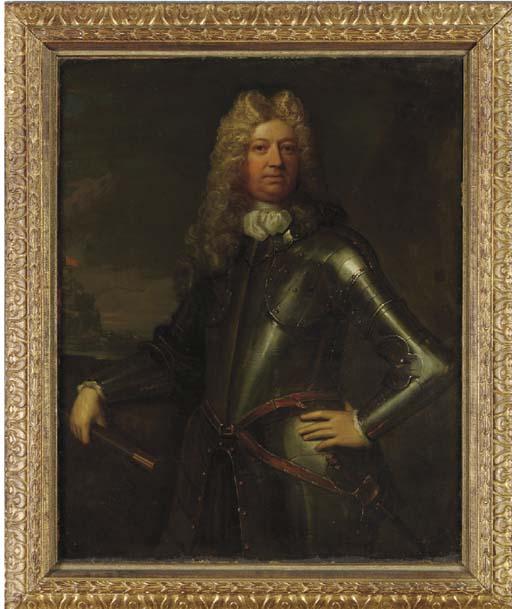 Thomas Murray - Portrait of a military commander holding a baton, three-quarter-length, in armor