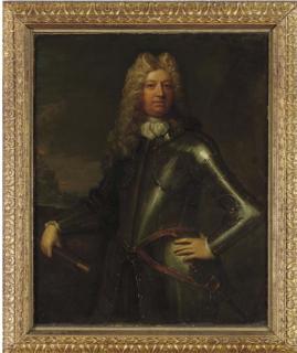 Thomas Murray - Portrait of a military commander holding a baton, three-quarter-length, in armor