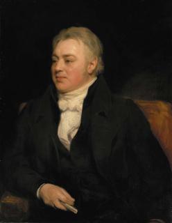 Thomas Phillips, R.A. - Portrait of Samuel Taylor Coleridge, seated half-length, in a black coat, holding a silver snuff-box in his right hand