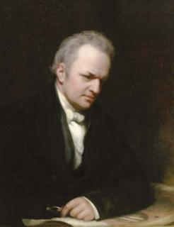 Thomas Phillips - Portrait of A Man In A Black Jacket With A White Cravat Holding His Glasses