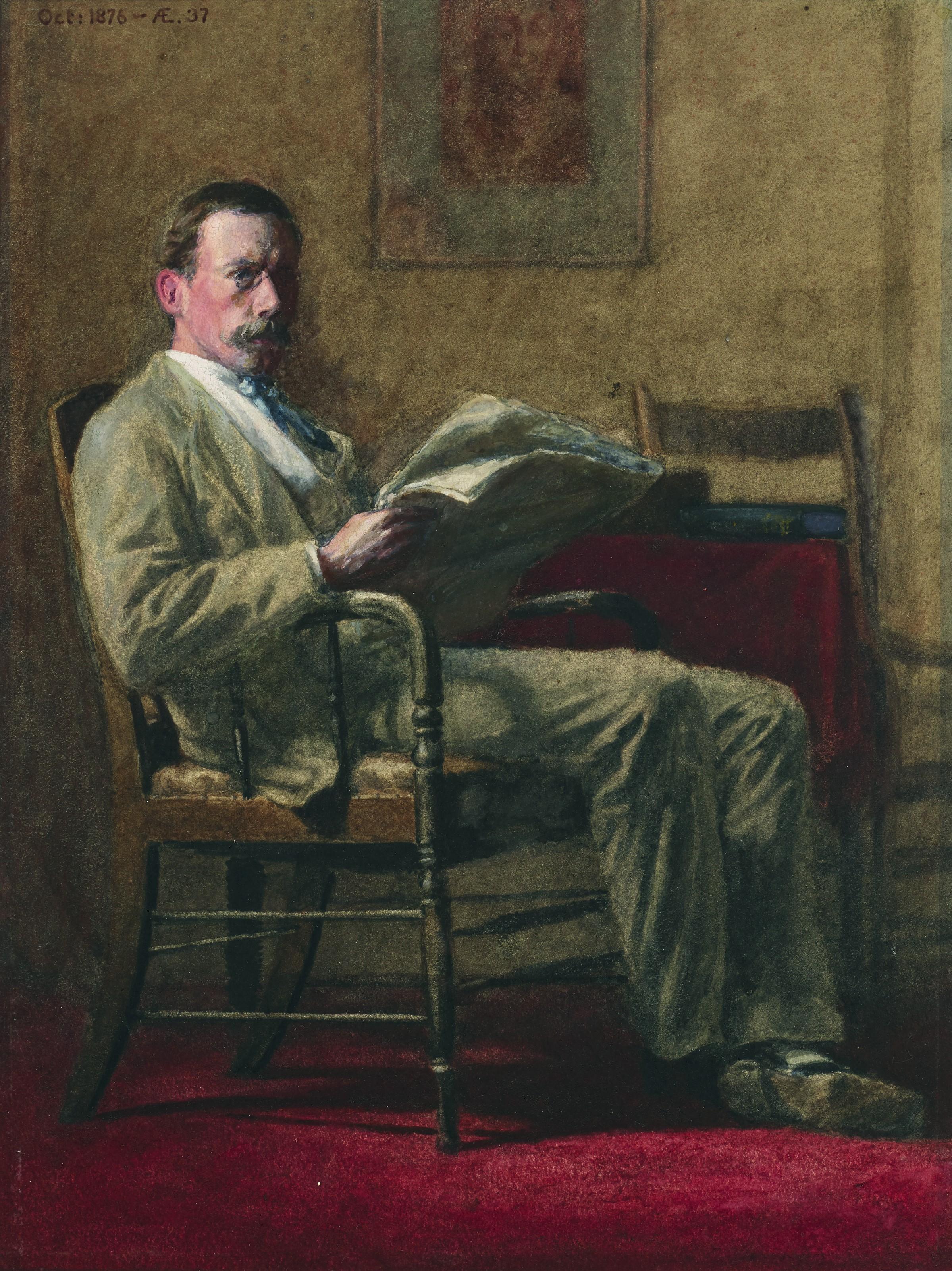 Thomas Pollock Anshutz - Portrait Of A Philadelphia Gentleman