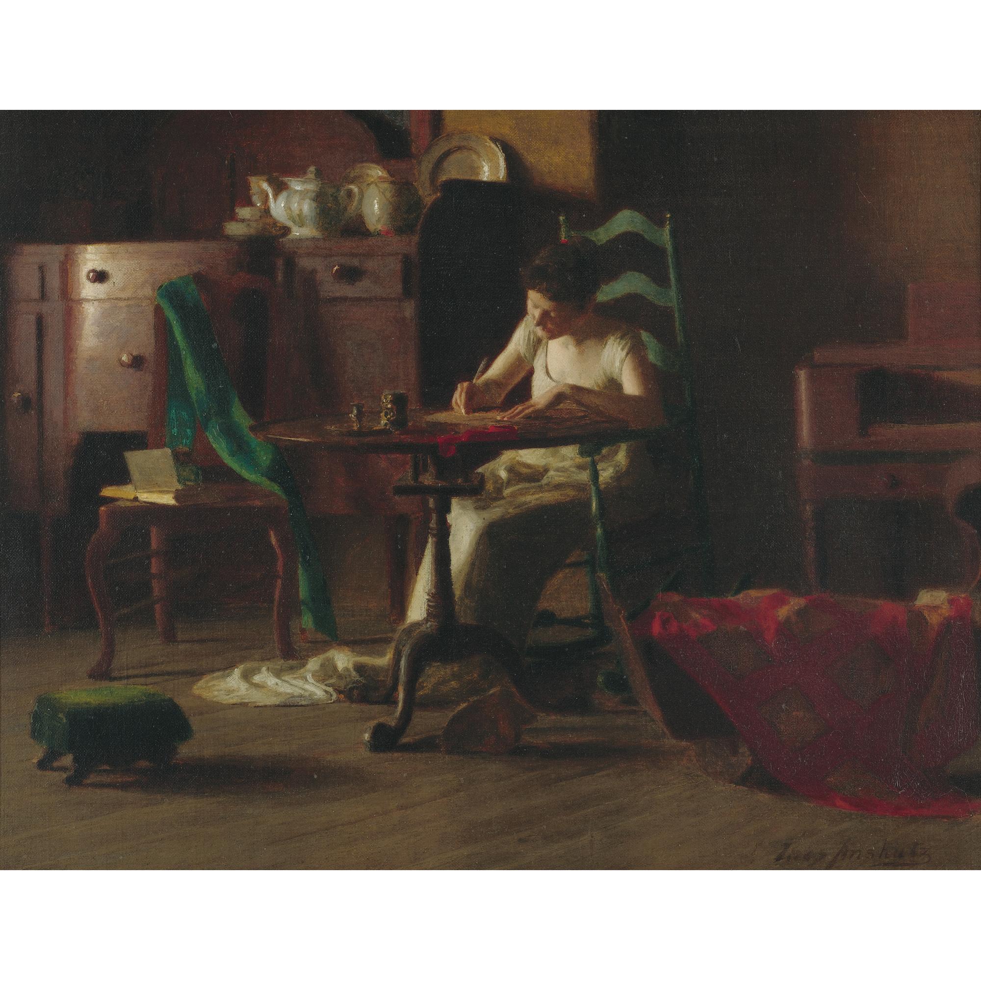 Thomas Pollock Anshutz - Woman Writing At A Table