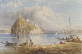 Thomas Pyne - The Rhein at Ehrenbrightstein:  and Castel Aragonese, Ischia
