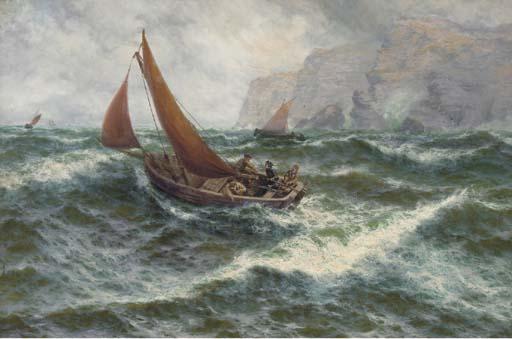 Thomas Rose Miles - Polack fishers. Cliffs of Mohur, County Clare