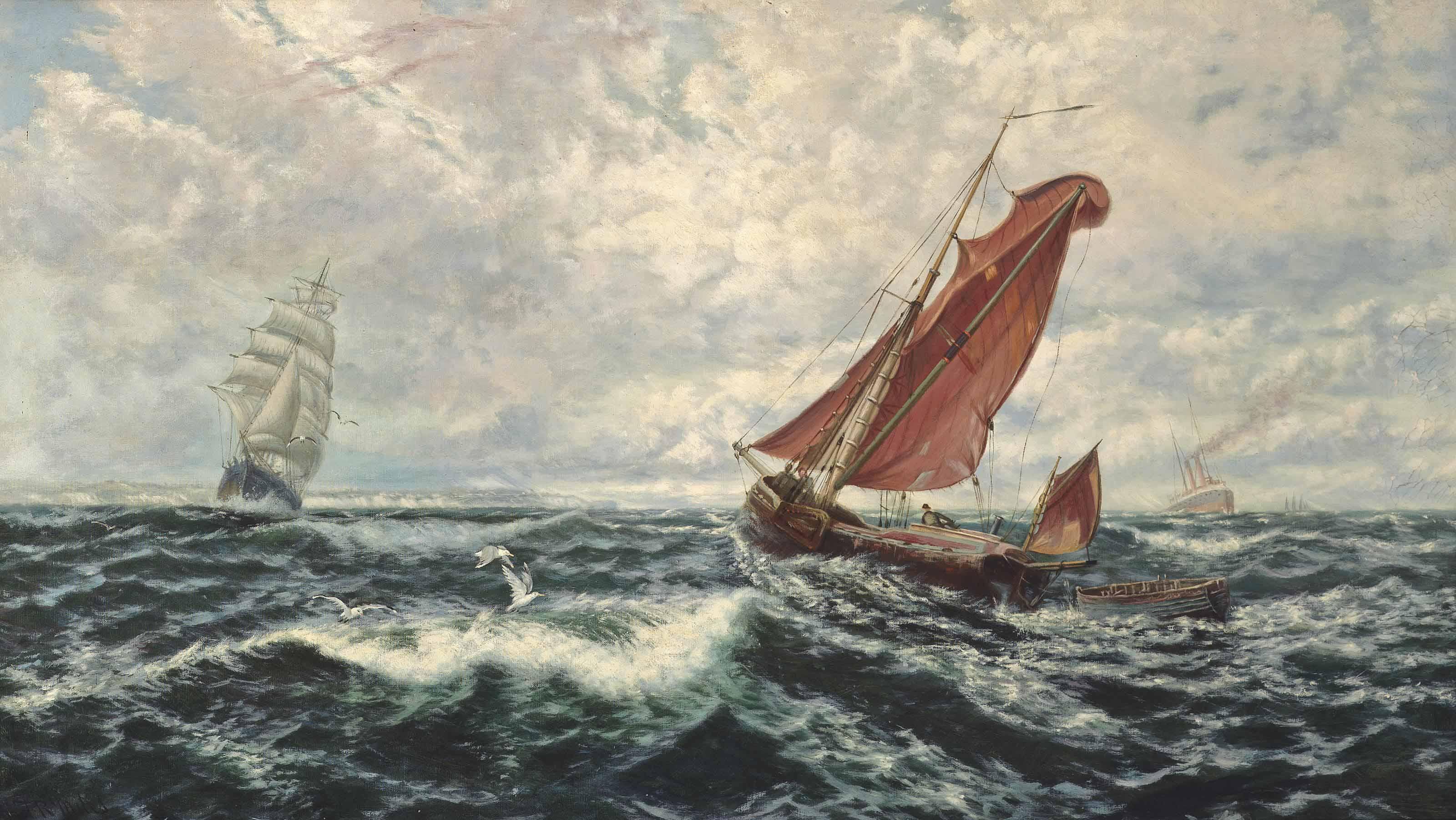 Thomas Rose Miles - Squally Weather, Pegwell Bay, Kent