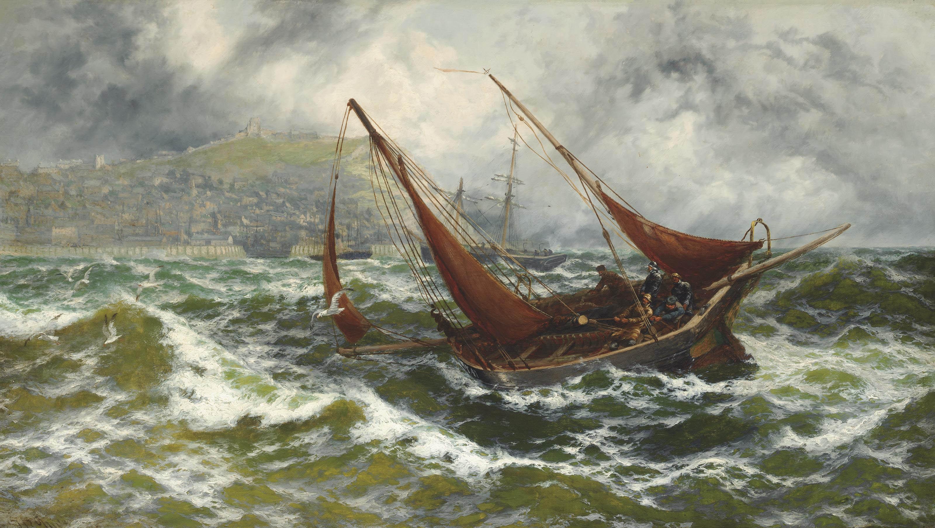 Thomas Rose Miles - Storm driven, off Scarborough