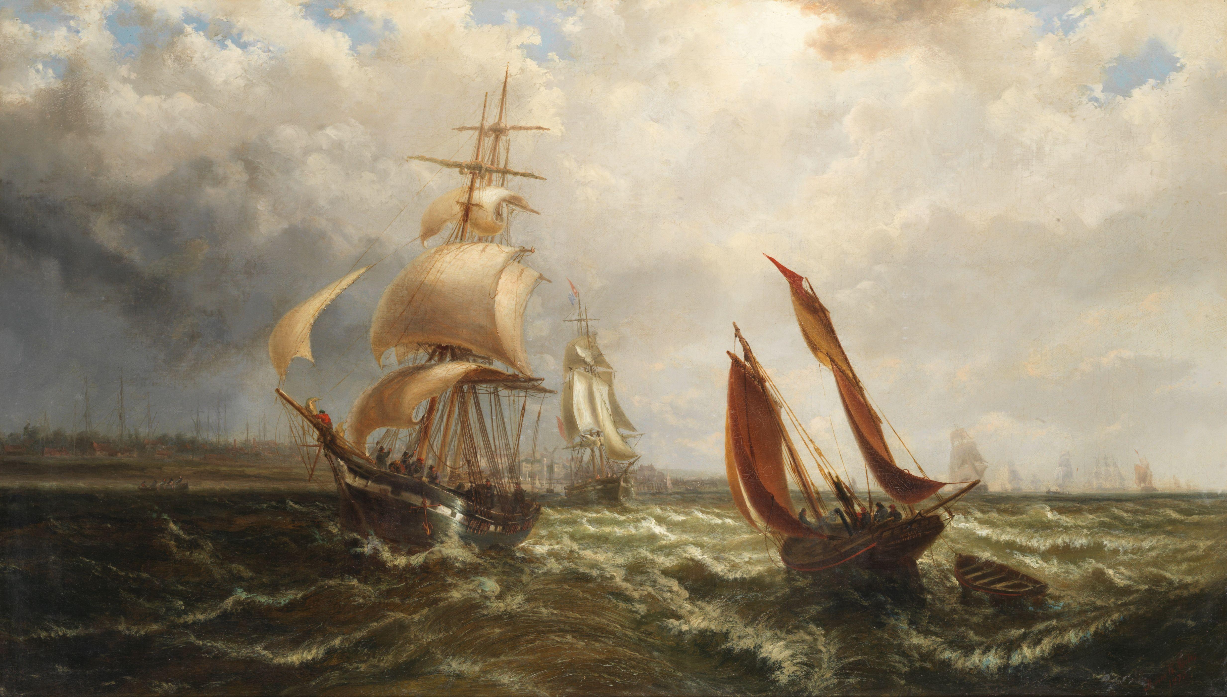 Thomas Rose Miles - Wind against tide off Yarmouth