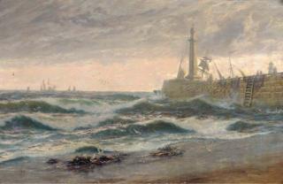 Thomas Rose Miles - Windy morning, Whitby Sands