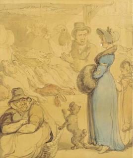 Thomas Rowlandson - At the fishmonger